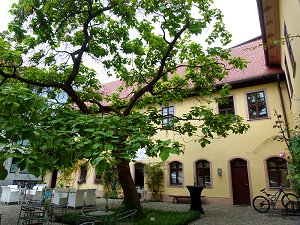 Serenadenhof im Geburtshaus des Komponisten Georg Friedrich Händel in Halle