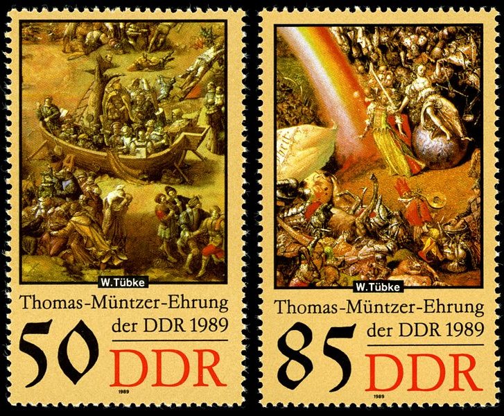Briefmarkenserie der DDR: Bauernkriegspanorama von Werner Tübke